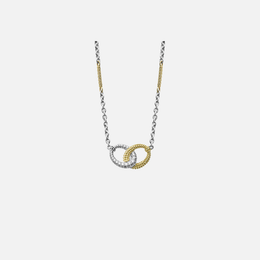 Two-Tone Link Diamond Necklace