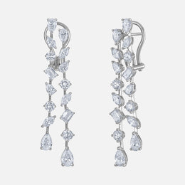 Diamond Double Drop Earrings