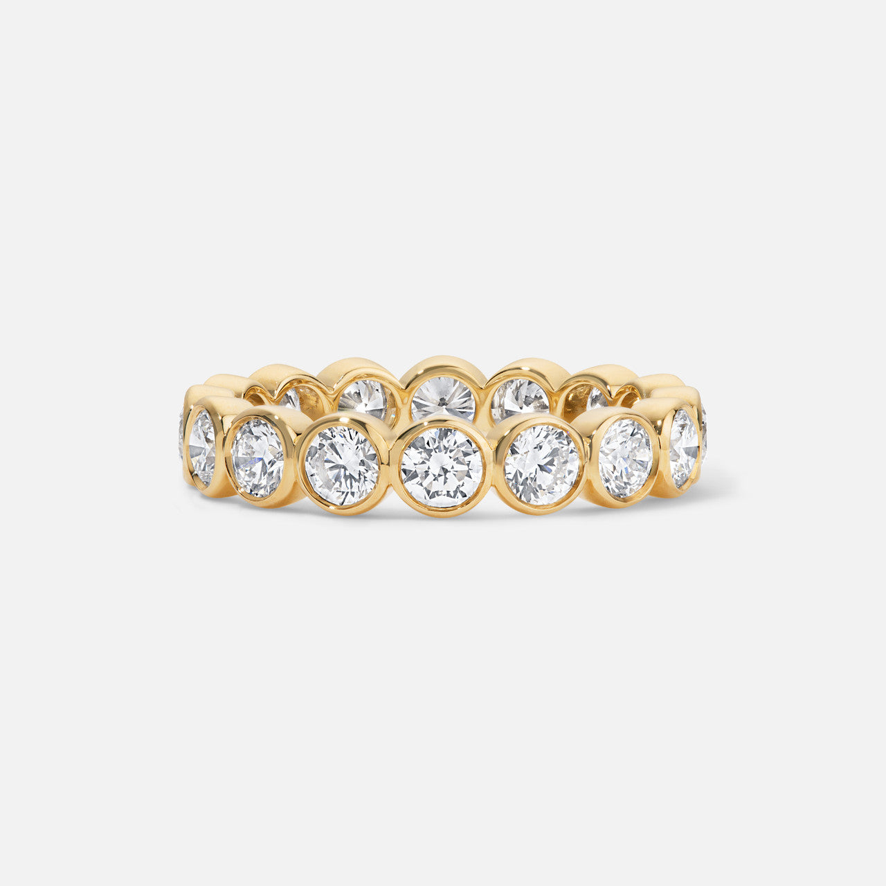 Refined Bezel-Set Round Diamond Eternity Band