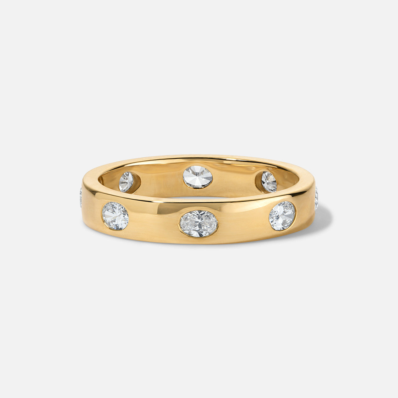 Refined by Razny Oval Diamond Gold Eternity Band