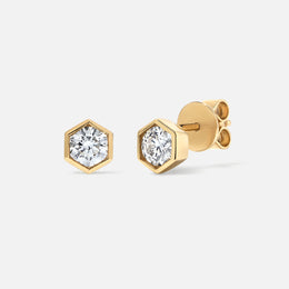 Mini Honeycomb Diamond Studs