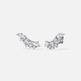 Mixed-Shape Diamond Ear Crawlers
