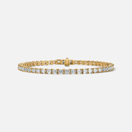 Emerald-Cut Diamond Tennis Bracelet