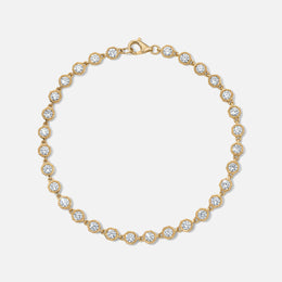 Honeycomb Diamond Station Tennis Bracelet
