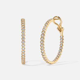 Honeycomb Diamond Hoops