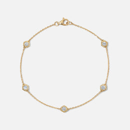 Honeycomb Round Diamond Bracelet