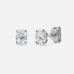 Oval-Cut Diamond Studs