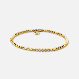 Tresore Bezeled-Diamond Accent Beaded Stretch Bracelet