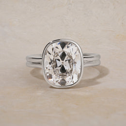 Platinum Old Mine Cut Diamond Ring