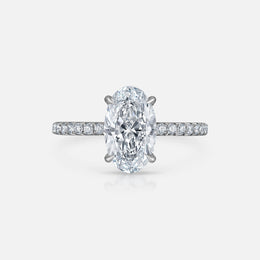 Oval-Cut Engagement Ring in Modern Pave Setting