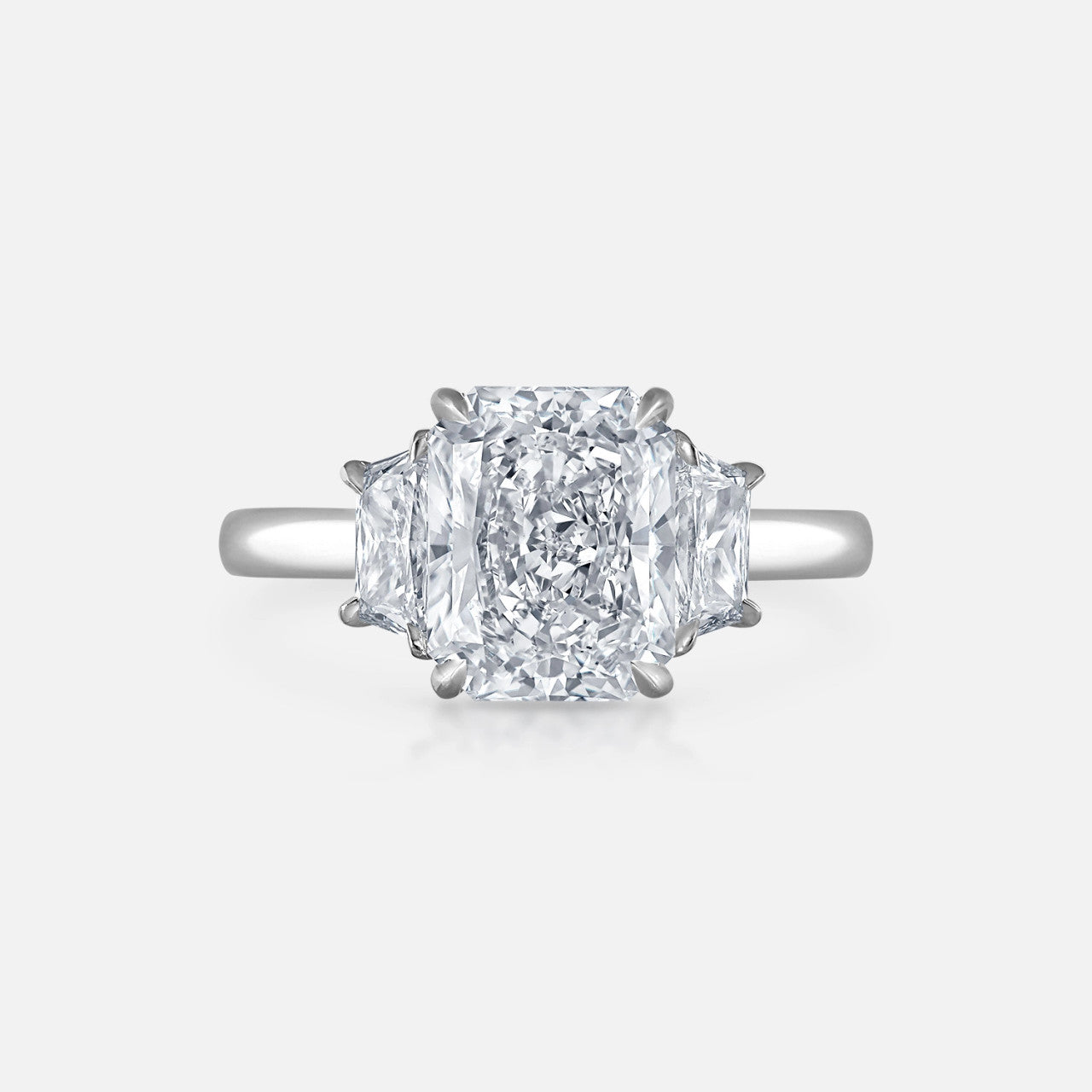 3.01- carat radiant cut diamond engagement ring