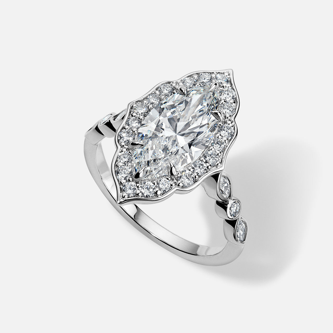 Forever by Razny 18k White Gold Vintage Victorian Semi-Mount