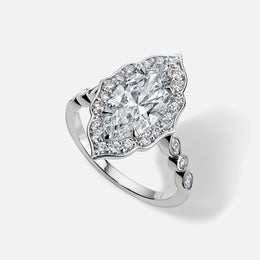 18k White Gold Vintage Victorian Semi-Mount