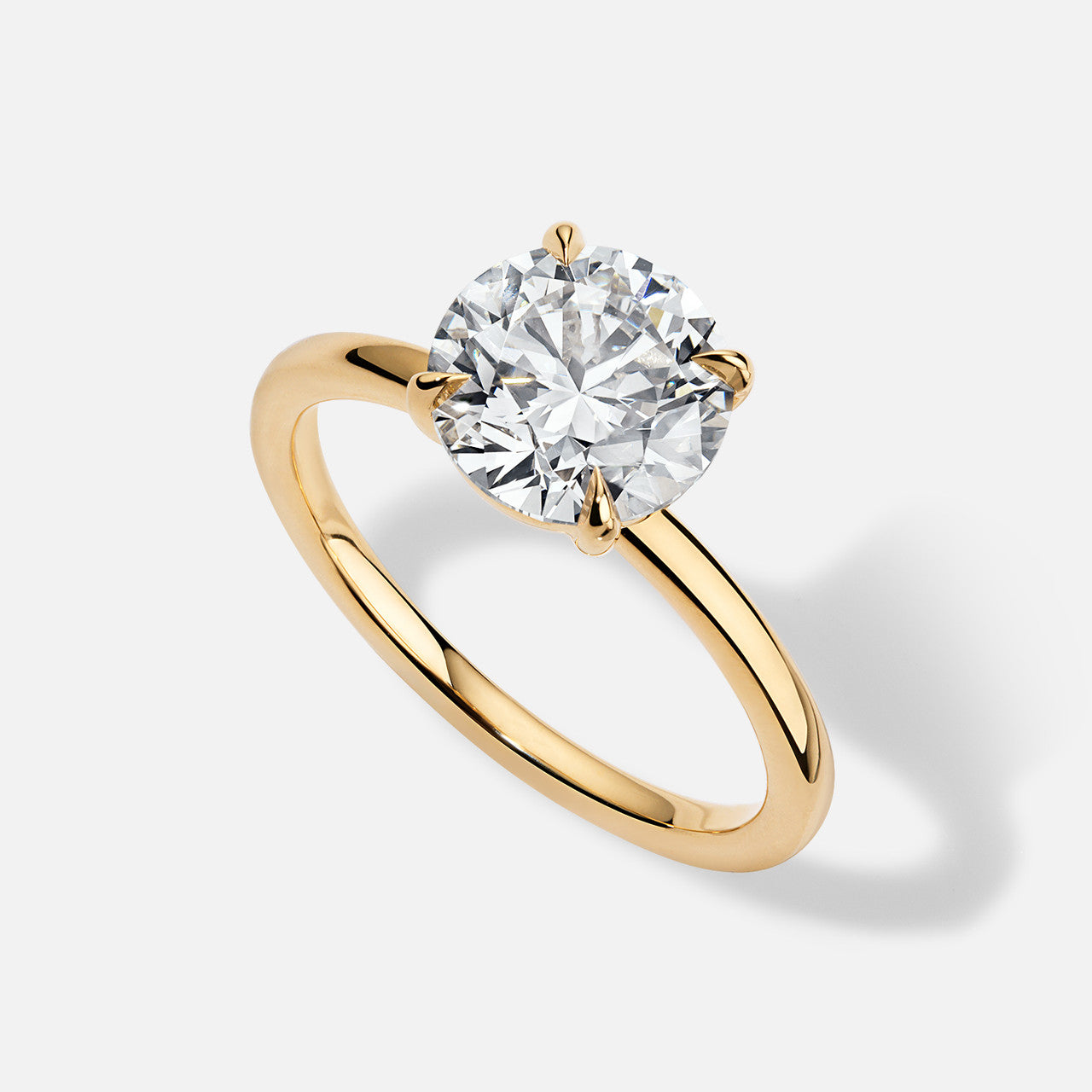 Forever by Razny 18k Yellow Gold Solitaire Classic Round Semi-Mount