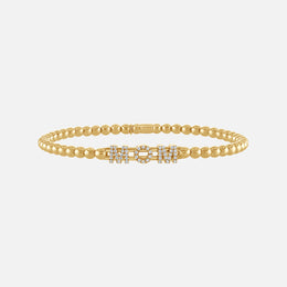 Tresore "Mom" Diamond Beaded Stretch Bracelet