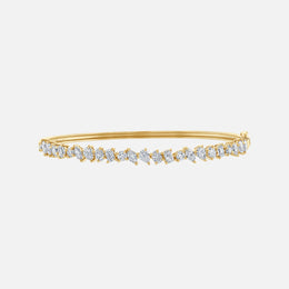 Mixed-Shape Diamond Bangle