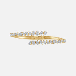 Mixed-Shaped Diamond Bangle Bracelet