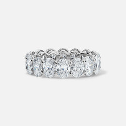 Platinum Oval-Shape Diamond Eternity Ring