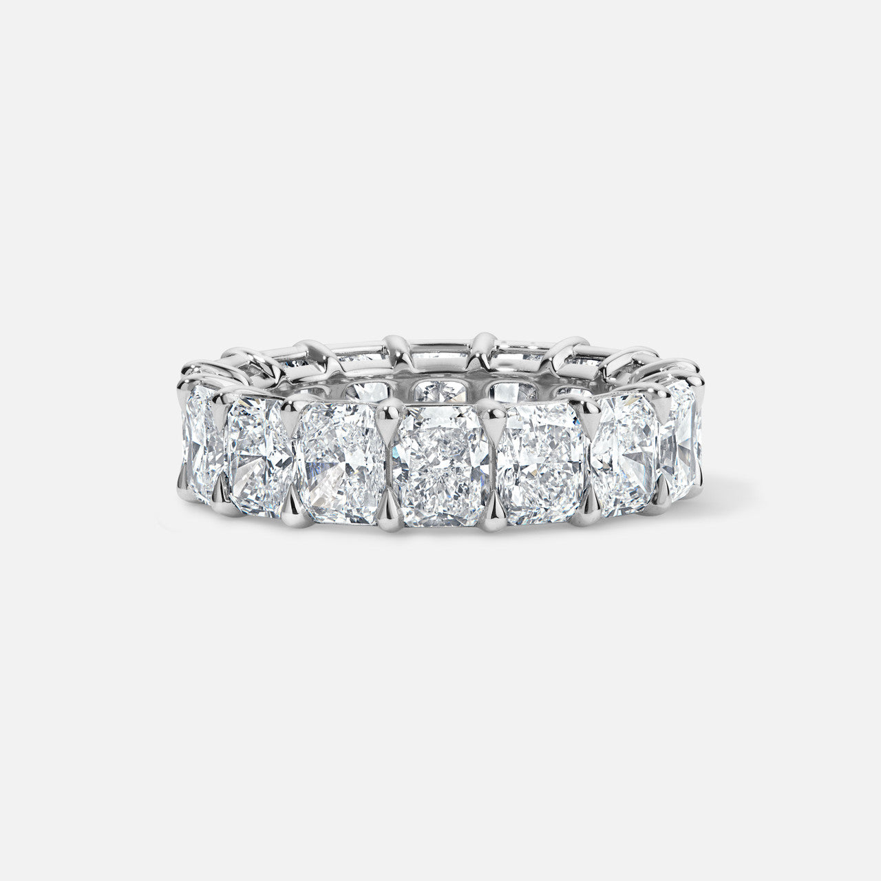 Forever by Razny Platinum Radiant-Cut Diamond Eternity Wedding Band
