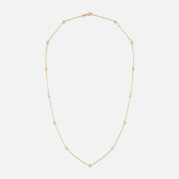 Honeycomb Bezel-Set Diamond 24" Necklace