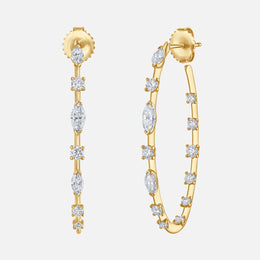 Large Starry Night Diamond Station Hoops