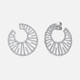 Diamond Swirl Earrings
