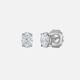 Oval-Cut Diamond Studs