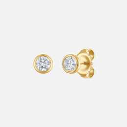 Mini Bezel Diamond Studs