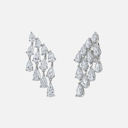 Waterfall Drop Diamond Earrings