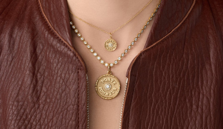 Small Porte Bonheur Single Diamond Pendant – Razny Jewelers