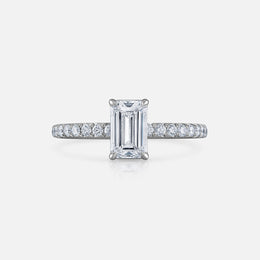1.02 Emerald Cut in the Modern Pave