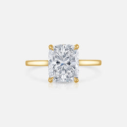 Cushion Cut Tulip Engagement Ring