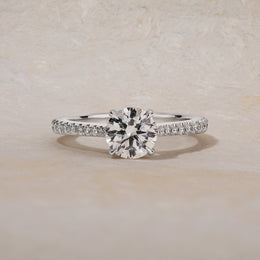 Platinum Round Diamond Engagement Ring