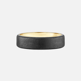 Tantalum Wedding Band With Diamond Brushed Finish