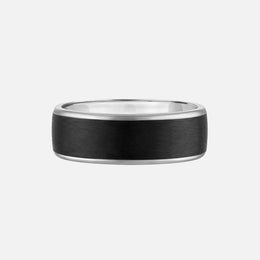 Black Carbon Fiber Men's Wedding Band