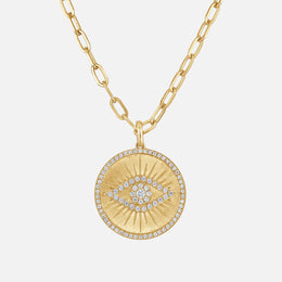 Evil Eye Medallion Necklace