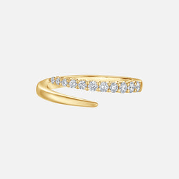 Half Diamond Wrap Ring