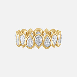 Buttercup Alternating Pear Eternity Band