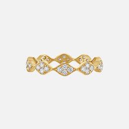 Pave Marquise Wedding Band