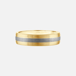 Men’s Wedding Band With Grey Tantalum Center