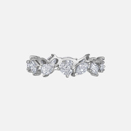 Mixed-Shape Diamond and Gold Eternity Band