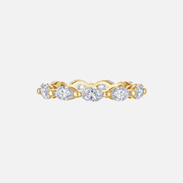 Sideways Marquise Diamond Eternity Wedding Band