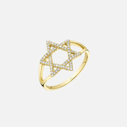 Star of David Diamond Ring