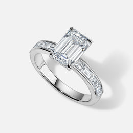 18k White Gold Modern Channel Semi-Mount