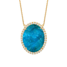 Apatite & Diamond Necklace