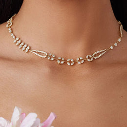 Yellow Gold and Diamond Necklace