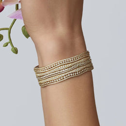 Yellow Gold and Yellow Diamond Cuff Bracelet