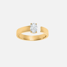 Oval-Cut Diamond Open Center Ring