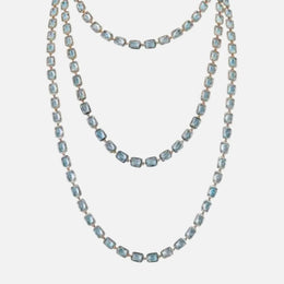 Pietra Gold and Blue Topaz Necklace