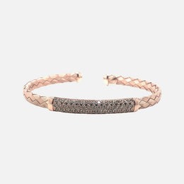 Titanium Braided Diamond Bracelet